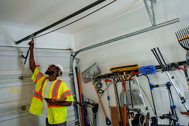 Professional Garage Door Panel Replacement technician working in Lunenburg County County, VA